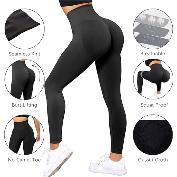 Tightening Butt Lifting Seamless Leggings Hög midja Fitness Yogabyxor för kvinnor