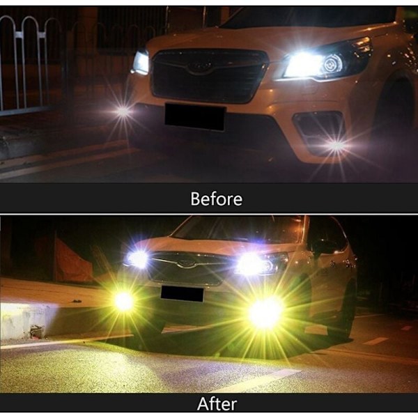 LED-tåkelyspærer til bil for Forester 2019 2020 2021 LED-kjørelys, vanntett, gult