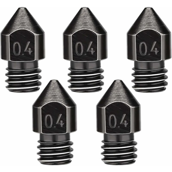 5PCS Extruder Nozzles 0.4mm/1.75mm, High Temperature Resistant 3D Printer Nozzles for MK8