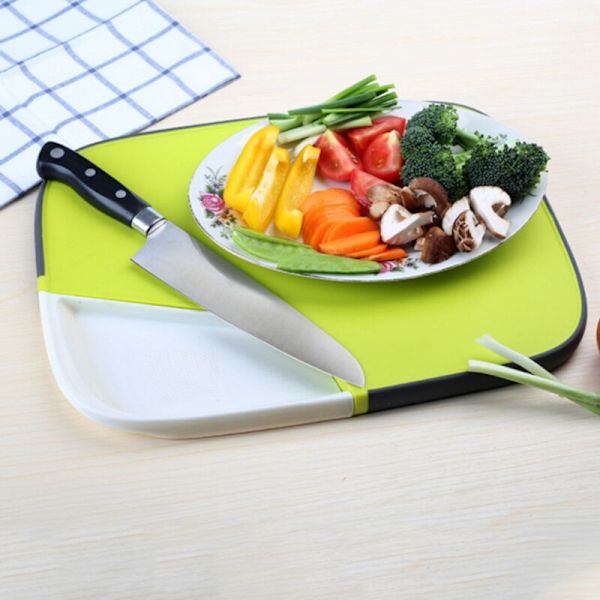 Kök Hackbräda Diskbänkar Hackbräda för Korg Kött Grönsaker Frukt Hackbräda Anti-Slip Anti-Bakteriell med Förvaring
