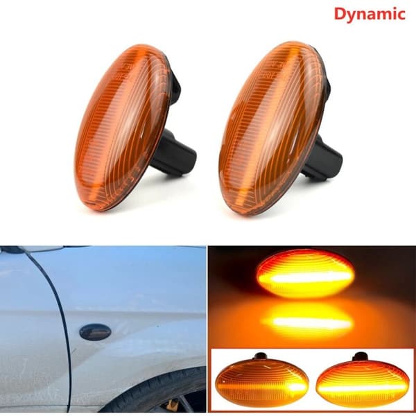 Gule LED dynamiske blinklys sidemarkeringer for 02-07 Liberty 00-03 Forester 01-05