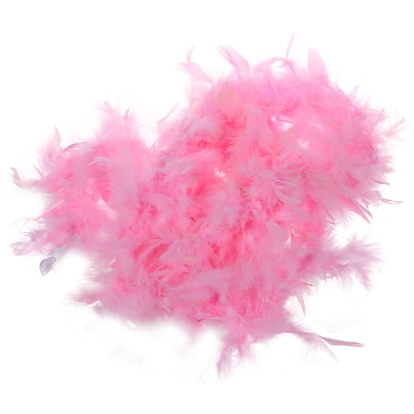 Pink Fluffy Feather Boa Håndlavet Dekoration 6,6 Fod Lang