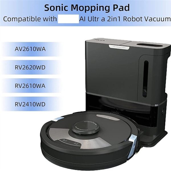 RV2610WA 6-pakks erstatningsmoppputer for AV2610WA AI Ultra 2-i-1 støvsuger
