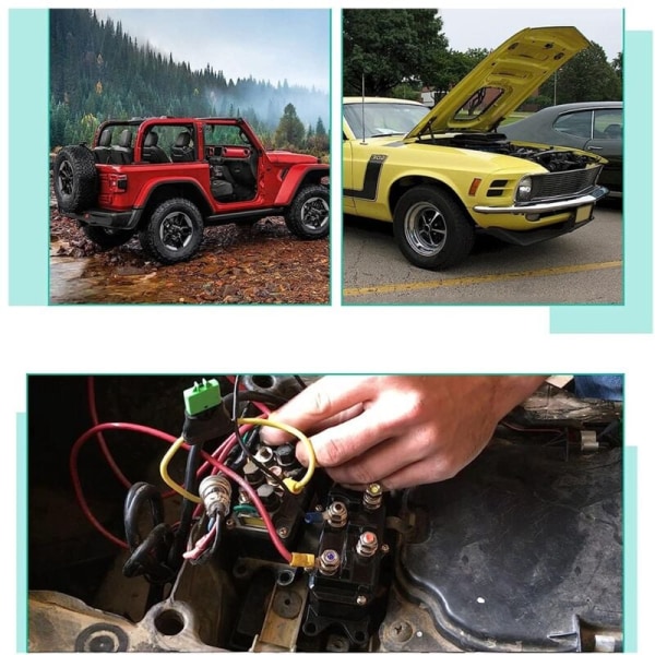 12V 250A Vinschrelä Solenoidersättning Kontaktor för ATV UT Vinschstyrning för Solenoidvinschar