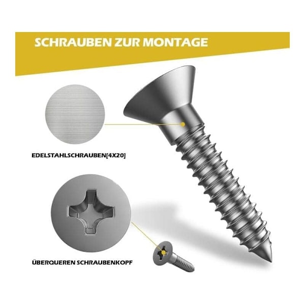 Premium rustfrie stålklosser for Worx Landroid gressklipper modell S/M Tykkelse 2mm, Forbedret trekkraft - Polert avgrading - Hjuldiameter: 205mm
