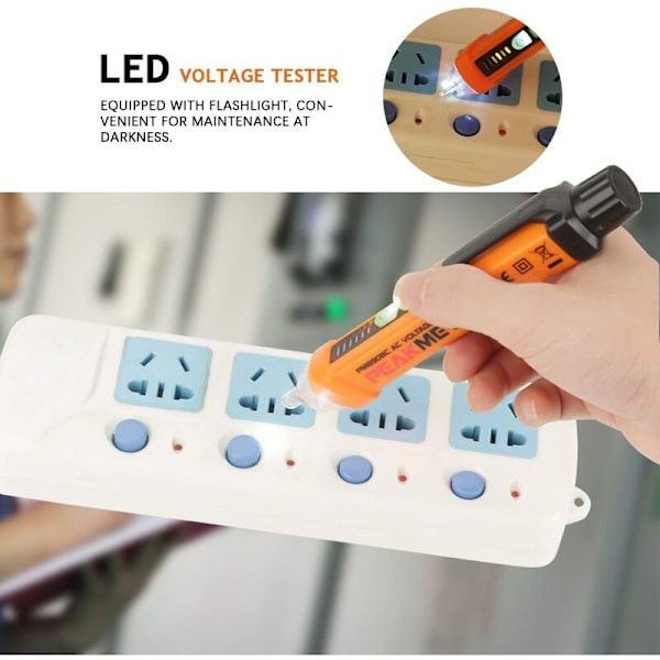 PEAKMETER PM8908C Spänningstestare med LED-indikator AC12-1000V