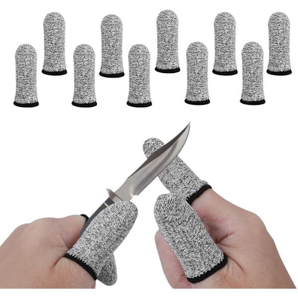 10-pakks gjenbrukbare, pustende fingerbeskyttere for arbeid, kjøkken, hage, skulptur
