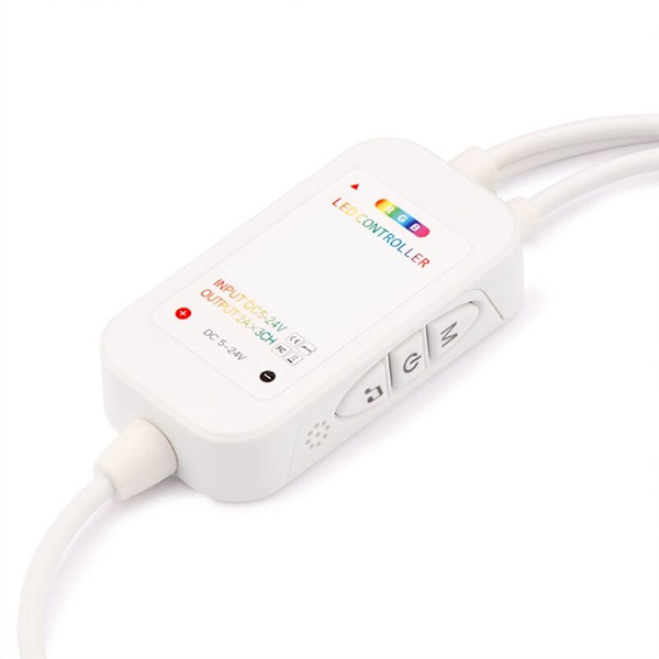 Smart RGB LED Strip Controller Bluetooth + Infrarød (IR) Fjernbetjening 24 Tryk Trådløs til Multi-Farve Lysstrimler