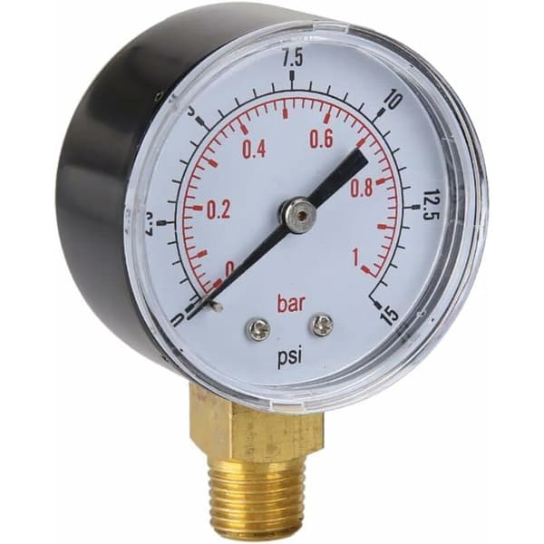 Manometer för vatten Manometer för simbassäng Manometer Tryckmätning är 0 15psi eller 0 1bar