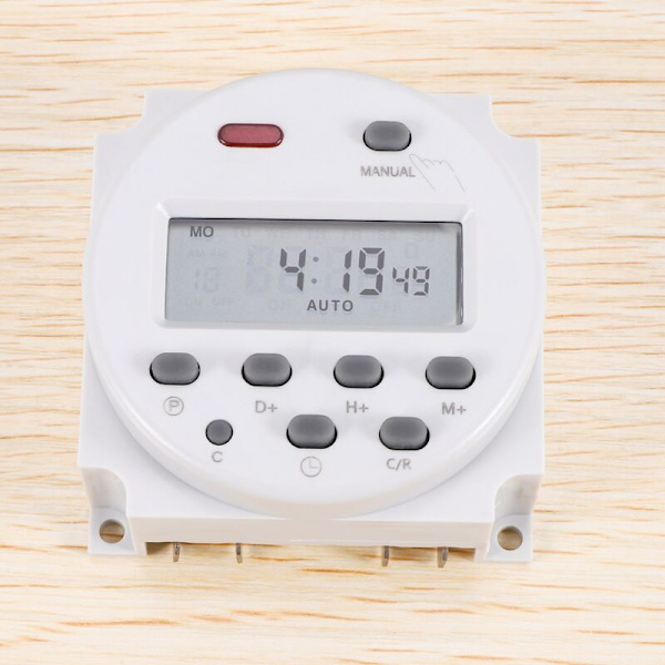 Ny LCD Digital Control Power Programmerbar Timer DC 12V 16A Tidsrelæafbryder