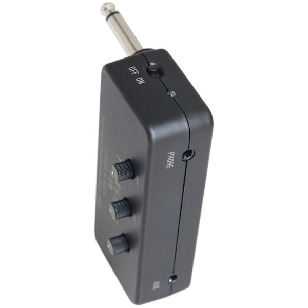F1R Mini Gitarrförstärkare Hörlurar med 3,5 mm Jack AUX-ingång Tillbehör Plug and Play Svart