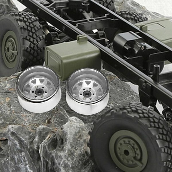 4 stk. dyp flatbed vogn 1.9 metallhjulnavfelg låsing for 1/10 RC Crawler Axial SCX10 90046 TRX4 D90,1