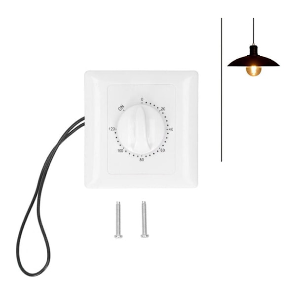 Tidsbryterkontroll, Mekanisk Tidsbryter, for Baderomviftelys Timerklokke, Summer og Timer for Elektrisk Panel