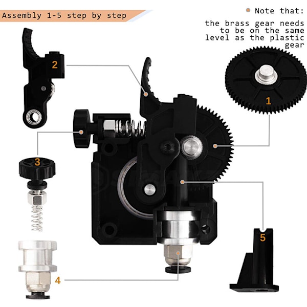 Uppgradering av Extruderdelar Kompatibla med CR10, DIY 3D-skrivarserie 3 Kompatibel ED3 V6 Hotend J-Head