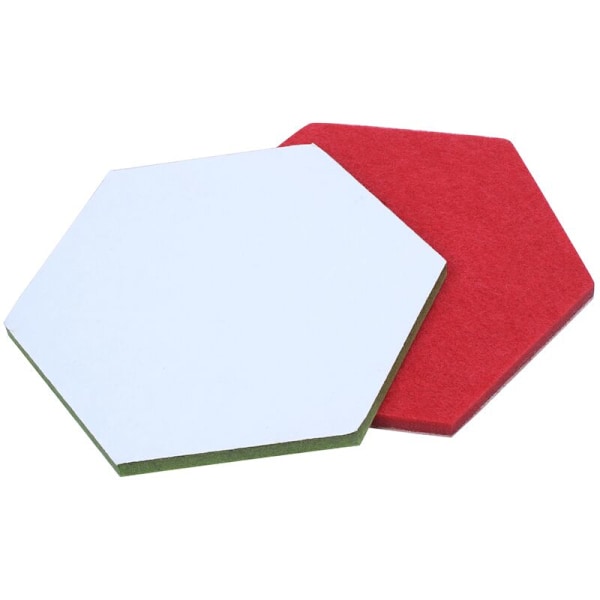 Opslagstavle Opslagstavle Hexagonal Direkte Filt 6 Farver Korktavle Vægdækning Selvklæbende Fliser til Foto Memo Display (7X6.1X0.32 Tommer)