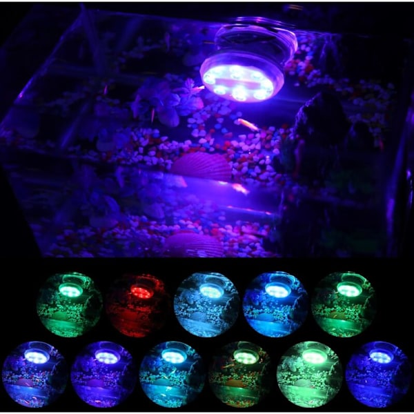 LED Pond Swimming Pool med Timer Termometer Belysning 12 Farver Lys Dekoration til Badekar Akvarium Have Vase