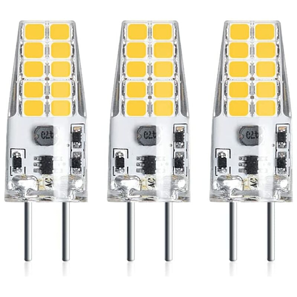 3 stk. 3W 12V G6.35 LED Pære T3 / T4 / T5 Kapsel G6.35 / GY6.35 Sockel Varmt Hvid 3000K Udskiftning af 30W Halogen Pære til Under Skab Belysning De