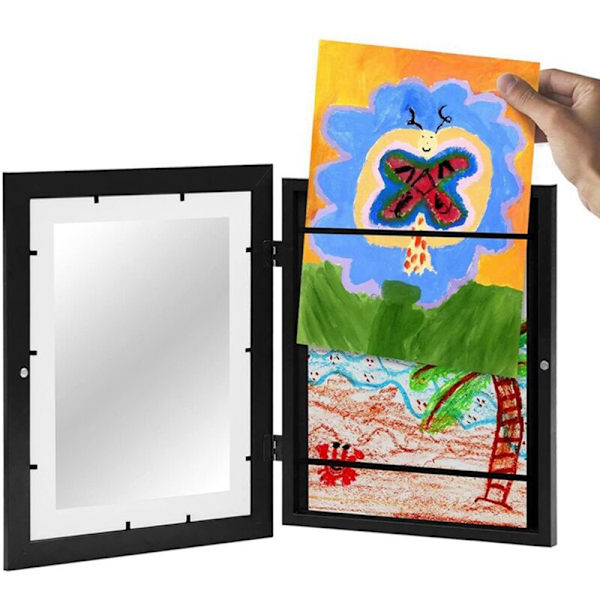 Matt Svart Komposit Träram 10X12.5 Barn Konst Ramar Horisontella och Vertikala Format (Svart)