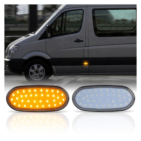 2 st dynamiska LED-sidomarkeringsljus blinkers för Sprinter W906 2006-2013