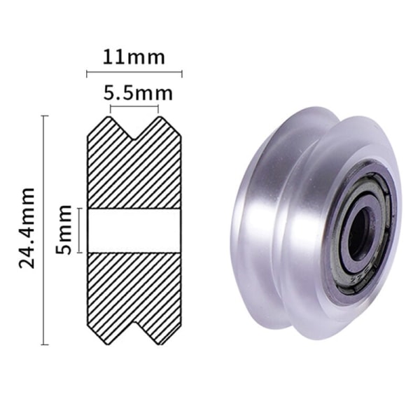 12 stk CNC gjennomsiktig polykarbonat hjulremskive 625ZZ lager plast V-spor hjul for -10, -10S, S4, S5 3 Pro