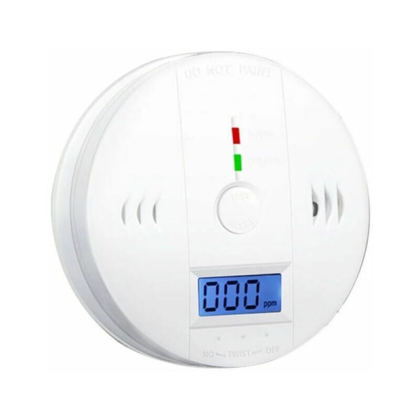 Kulilte gasdetektor Alarmdetektor Batteridrevet CO2-alarmdetektor med LCD-skærm Stemmeadvarsel