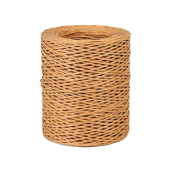 1,0 mm Lysebrun Blomster Bindetråd Vikle Snøre Håndlavet Papir Jern Rattan til Blomsterbuketter (Længde: 210M)