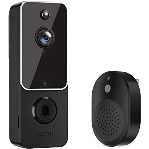 Kamera, Smart Videodørklokkekamera med Klokkesignal, AI Intelligent Menneskelig Registrering, Cloud-lagring, HD Live Billede