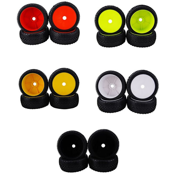 4 stk. Serie 17 mm Hex 1/8 Fjernbetjening Off-Road Bil Gummi Dæk Bageste Fælg Dæk Tilbehør til MP9, 3