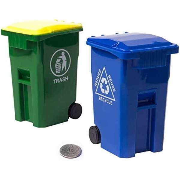 Mini reunan reunassa organizer roskakorin kynäpidike ja ainutlaatuinen pienikokoinen CAN Pencil Cup set vihreä sininen 2 kpl