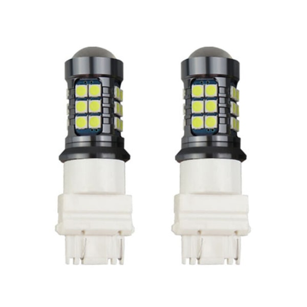 2Pcs Car Led Turn Signal 3030 27Smd T20 Reversing Light Decoding Brake Tail Light Replacement Car Replacement Bulb Black and White