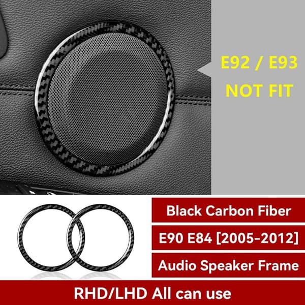 Bildekals för dörrhögtalare i kolfiber - 3-serie E90 E92 E93 2005-2012 Tillbehör