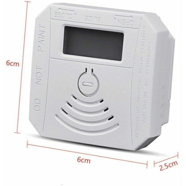 Gasdetektor Combo Kolmonoxid Rökdetektor Batteridriven CO-rökdetektor med blixt LED-skärm Ljudlarm Lörbar Varning Pat