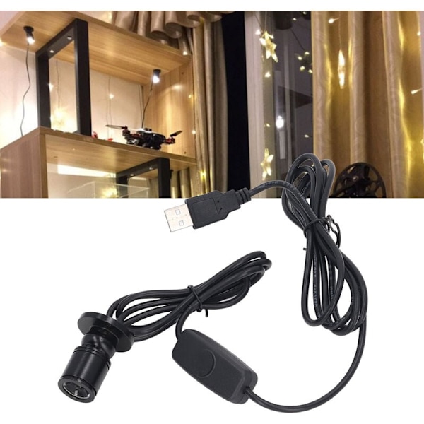 Mini himmennettävät USB LED-pistevalot, 5V 2 metrin kaapelilla, näyteikkunaan, korukaappiin, verannalle, lämmin valkoinen 3000K