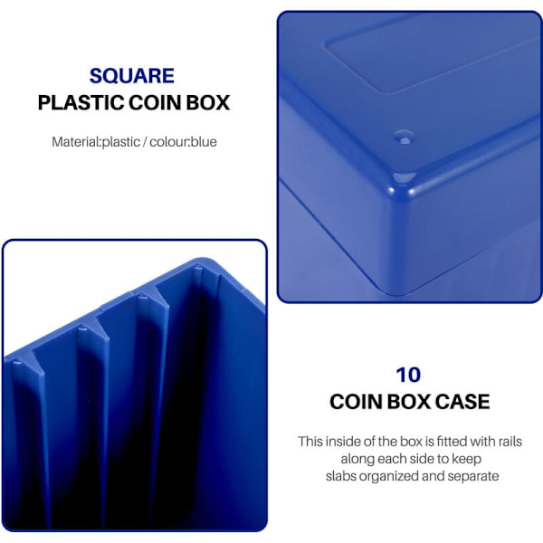 Plast firkantet 10 stk kapasitetsholder flis oppbevaringsboks egnet for PCCB