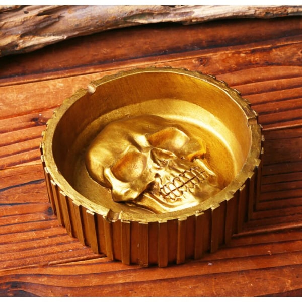 Creative Home Decoration Skull Resin Askebeger (gull)