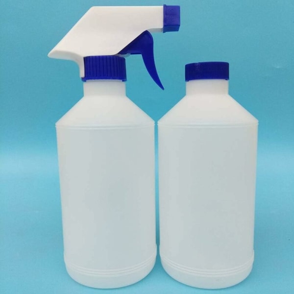 2 st tomma sprayburkar läckagesäkra spray plastsprayer för kemisk lösning och rengöring 500 ml-