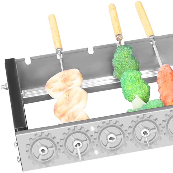6 stk. Automatisk roterende mini erstatning varmebestandig aluminiumsgrillramme holdbart materiale