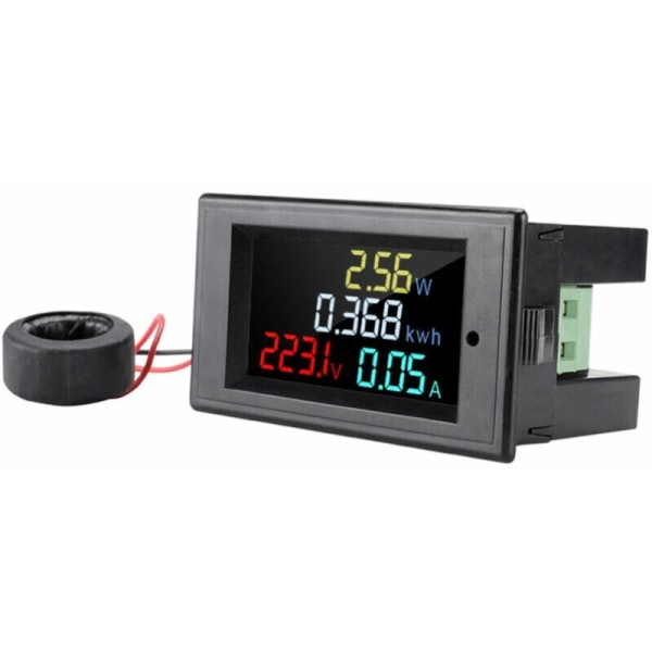 Digitalt amperemeter og voltmeter AC 80-300V multifunksjonsmåler D69-2049 digitalt amperemeter og voltmeter