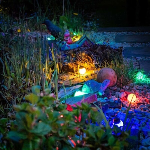 LED-ljusslinga med 40 kulor, 6 m, flerfärgad, för inom- och utomhusbruk Dekoration för Guinguettes, fester, födelsedagar, bröllop