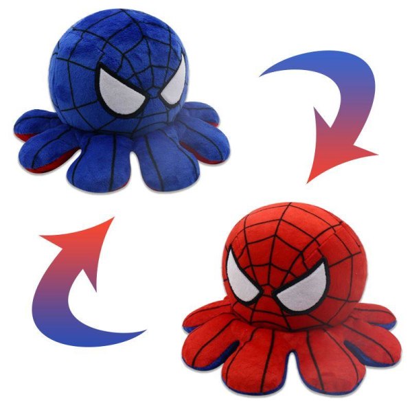 Marvel vendbar tosidet plys dukkelegetøj - Spider Man（A）20 cm
