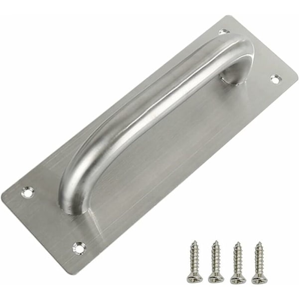 1 stk. Glidskabsgreb i rustfrit stål, firkantet, 200mm x 65mm x 1.2mm, aluminiumlegering med skruer