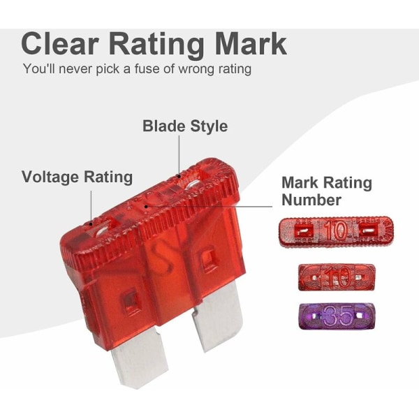 272 stk - Bilbladsikringssortiment, Bilsikringer - Standard & Mini & Mini Lavprofil (2A/5A/10A/15A/20A/25A/30A/35A)