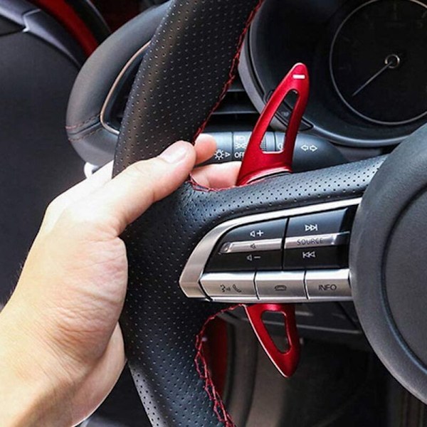 1 par bil girskift padle girskifter forlengelse ratt styling for Mazda3 Axela CX30 -30 2020 2021 sølv