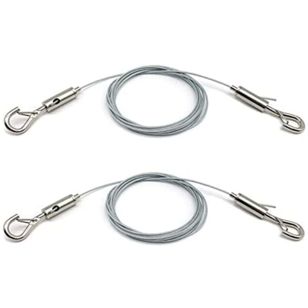 Justerbare bildehengere i rustfritt stål - 2-pakning med opphengsmateriell, 2M x 1,5mm ståltråd