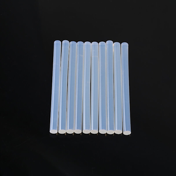 10 kpl 100 mm x 7 mm kuuma liimapuikkoa liimapistooliin, läpinäkyvä kuuma liima, lähes kaikille materiaaleille
