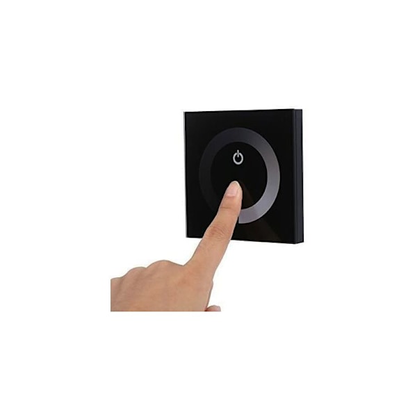 DC 12-24V LED Touch Vægskærm med Lysstyrkejustering Dimmer til Justering af Lys (Farve: Sort)