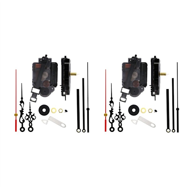 DIY Kvartspendelklokkebevegelsemekanisme med 4 par hender erstatningsverktøydeler veggreparasjon
