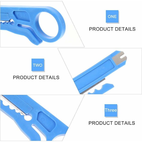 14 stk Mini Nettverkskabelavstripper Kabelavstripper Stanse Kabelkutter for Nettverkskabel Datakabel Telefonkabel Datakabel Utp-kabel Blandet farge HIASDFL