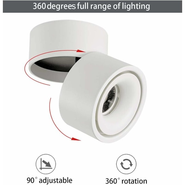 10W LED Loftlamper, Justerbar Lampe Vinkel, Spotlamper, Loftlamper, Loftlampe, Justerbare Loftlamper, LED Loftbelysning, 1
