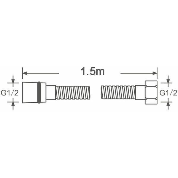Dusjslange 150 cm gammel kobber retro dusjslange dusjslange messing dusj